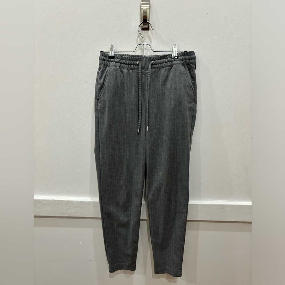 H&M drawstring pinstripe tapered pants